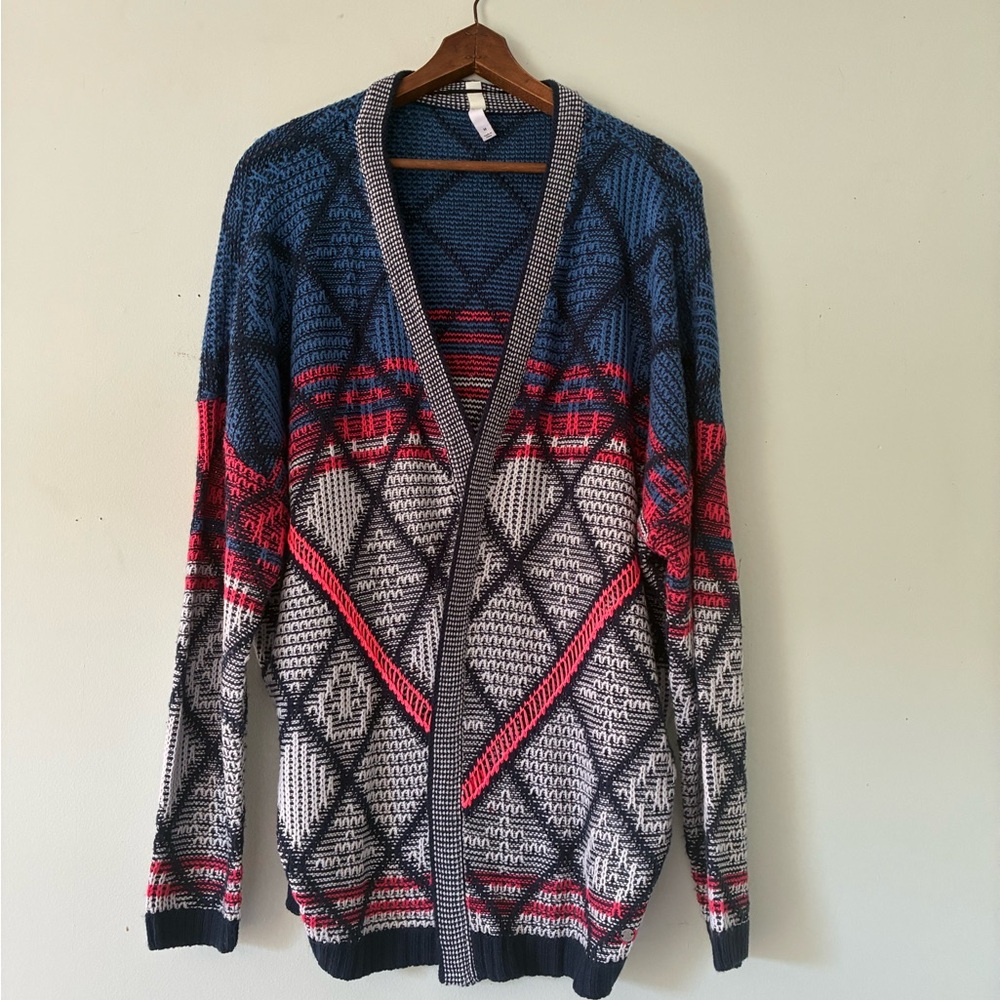 adidas Neo Unisex Long Sleeve Geometric Cardigan - Medium